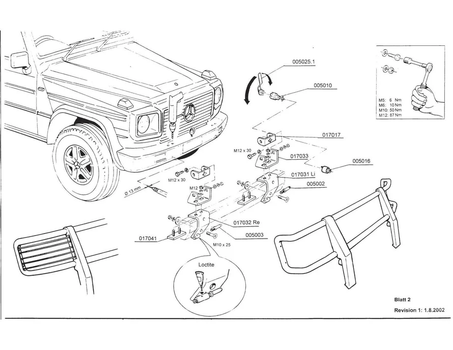 Quick Release Bolt (Male) – OEM Antec Brush Guard | Mercedes-Benz G-Wagen W463 (1990-2014) - Image 4