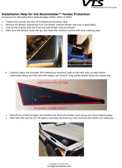 G Wagon Fender Protection Overlay Set for Mercedes-Benz G Class - Image 6