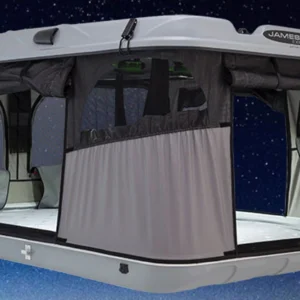 Baroud EXPLORER Roof Top James Baroud Explorer Hard Shell Roof Top Tent Grey for Mecedes G Wagen windows open 754x417