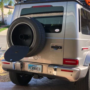 Spare Wheel Storage Box Spare Wheel Storage Box for 463A 2019 2020 Mercedes G Class side view open 568x689